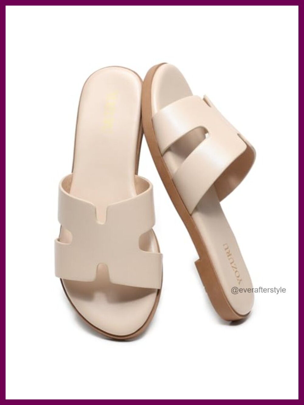 Womens Flat Sandals Dressy Summer Slides Comfortable Leather Sandals